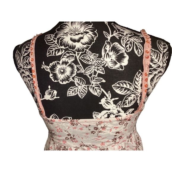 Vintage Forever 21 Floral Sequin Tank Top Flowers Coastal Beach Vacation - Picture 6 of 10